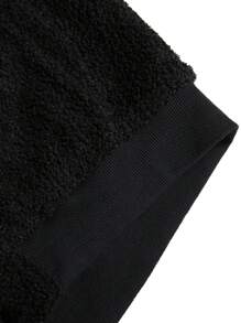 Manfinity Homme Lỏng lẻo phù hợp Nam Túi có nắp Áo Teddy Jackets - màu đen - Xem 3