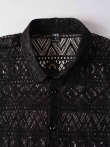 VENTUSAIL Camisa de hombre calada - Negro - Ver 3