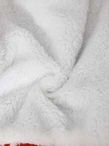 SHEIN 男嬰字母和卡通圖案條紋飾邊飛行員夾克無連帽衫 - 彩色 - 查看 3