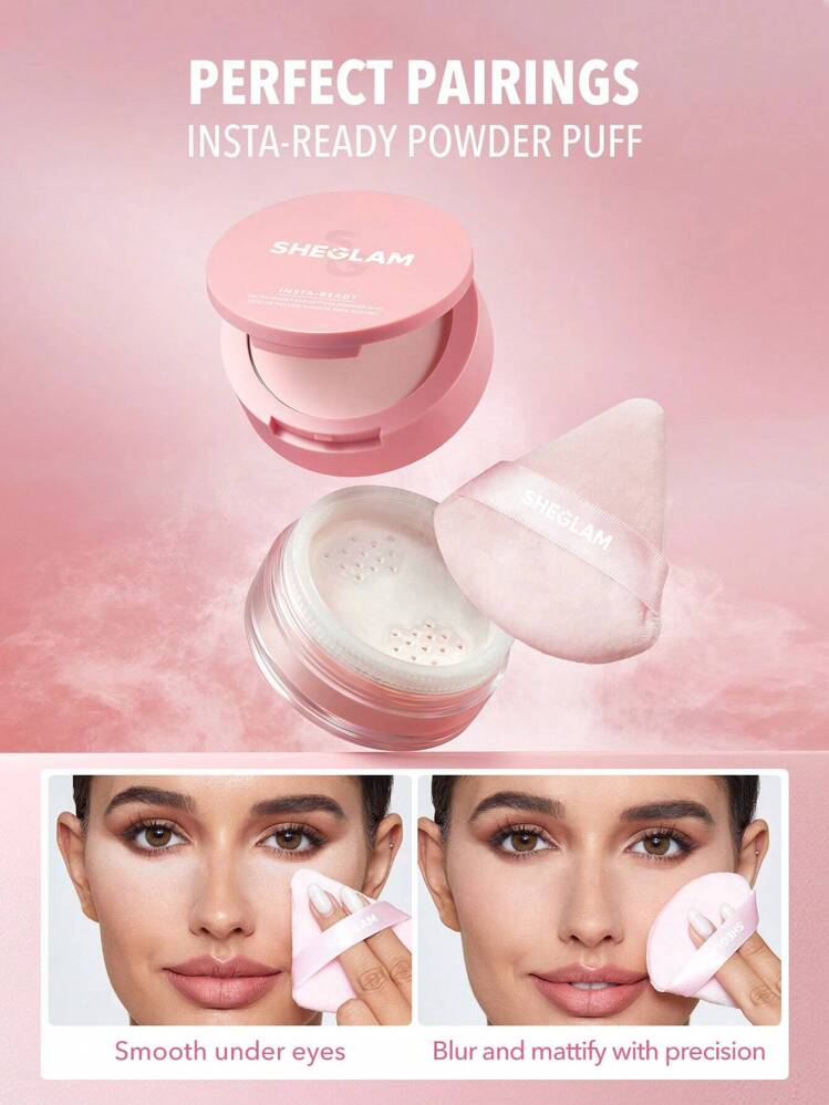 SHEGLAM 1 Borla De Maquillaje En Forma De TriáNgulo, Borla De Polvos Suave, Borla De Abanico, Herramienta De Maquillaje De Belleza Rosa Marca Belleza Maquillaje Maquullaje CosméTica Para Mujeres NiñAs Perfecto Para Invierno Primavera Verano Ideal Para Y2K Elegante Moda Adecuado Para CumpleañOs DíA De La Madre Regalo Fiesta Listo Mejor Color - Rosa Pálido - Añade 4