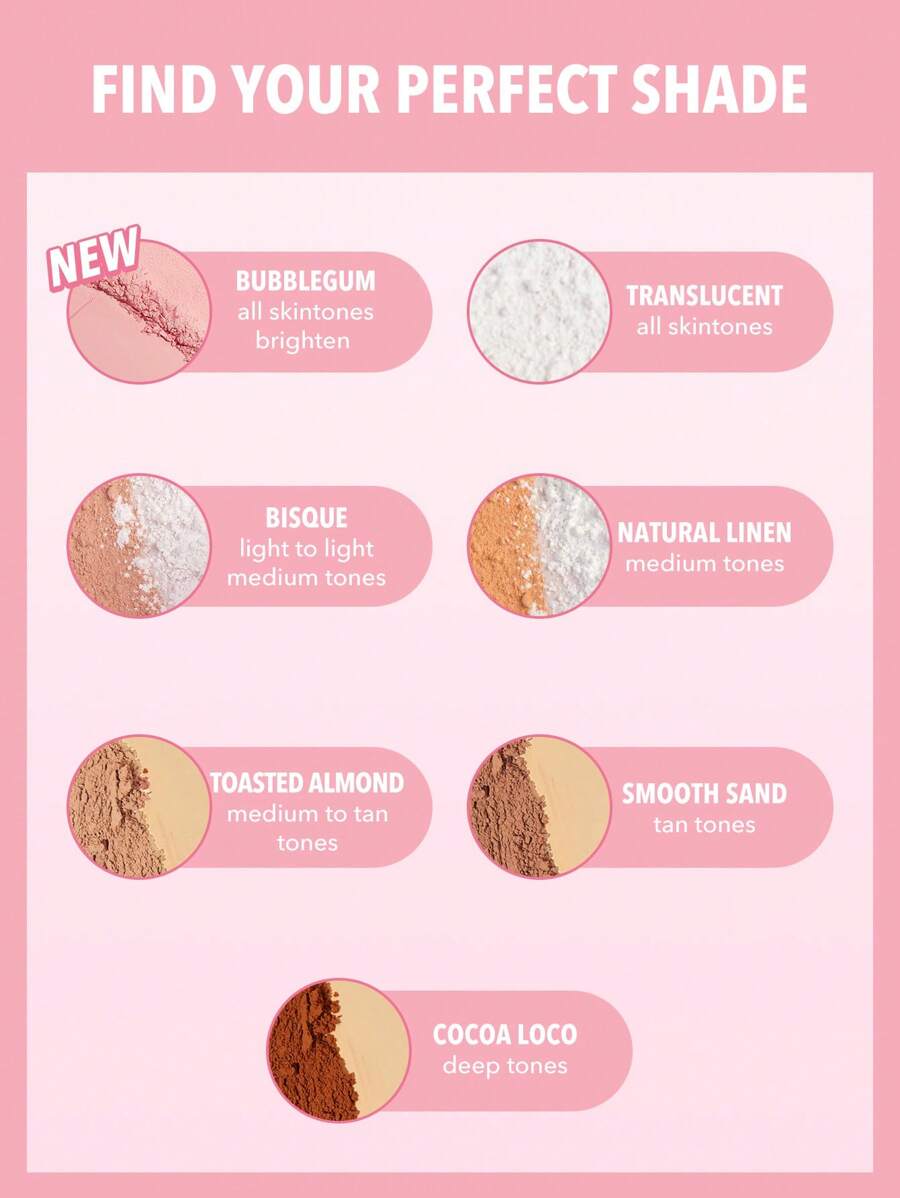 SHEGLAM Face & Under Eye Setting Powder DuoBubblegum 2 In 1 Pink