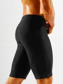 Manfinity Hombres Jammers de natación unicolor - Negro - Ver 4