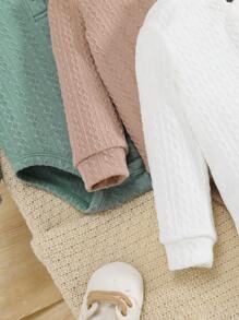 SHEIN 男嬰3入組半排扣連身背心 - 彩色 - 查看 4