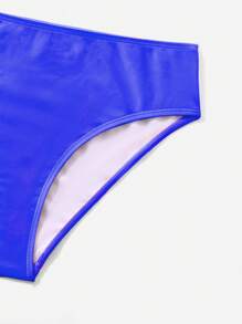 Ditsy Floral Print Bikini Set, For Summer Beach Vacation - Blue - View 4