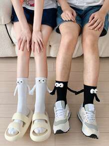ROMWE Kawaii 女士中筒襪 - 白色 - 查看 3