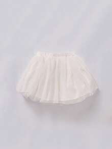 Baby Girl Cartoon Graphic Sweatshirt & Mesh Skirt - Multicolor - View 2