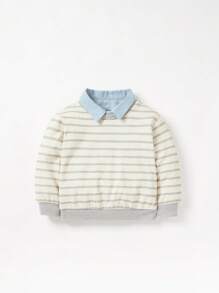 Cozy Pixies Bébé Fille Pantalon & Sweat-shirt À Rayures À Col Contrastant - Multicolore - Voir 4