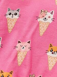 Baby Girl Cartoon Graphic Sweatshirt & Mesh Skirt - Multicolor - View 8