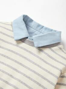 Cozy Pixies Bébé Fille Pantalon & Sweat-shirt À Rayures À Col Contrastant - Multicolore - Voir 10