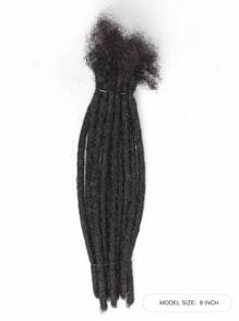 0.6 Cm Thickness Options 8-14 Inch 10 Strands 100% Real Human Hair Dreadlock Extensions For Man/Women Hair Extensions - SNatural - View 2