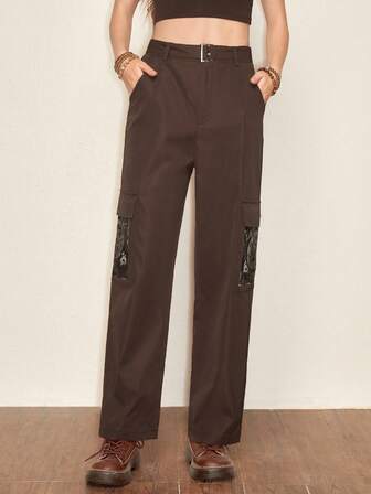 Fairycore Skull & Frog Flap Pocket Cargo Pants