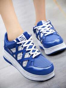 兒童戶外運動鞋逃走鞋輪滑鞋輪鞋透氣網面兩輪鞋