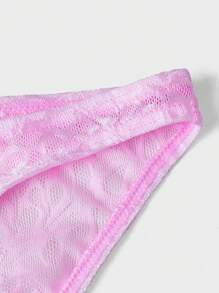 Men Plants Lace Brief Sexy Underwear - Pink - View 3