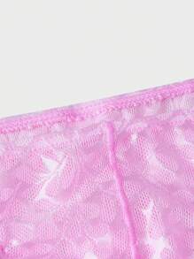 Men Plants Lace Brief Sexy Underwear - Pink - View 4