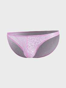 Men Plants Lace Brief Sexy Underwear - Pink - View 5