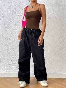 SHEIN EZwear Solid Cami Bodysuit