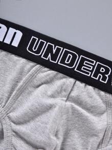 男士3入組字母圖案內褲