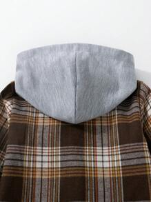 SHEIN 口袋 前紐扣格子男童（小）兩件套 - 彩色 - 查看 6