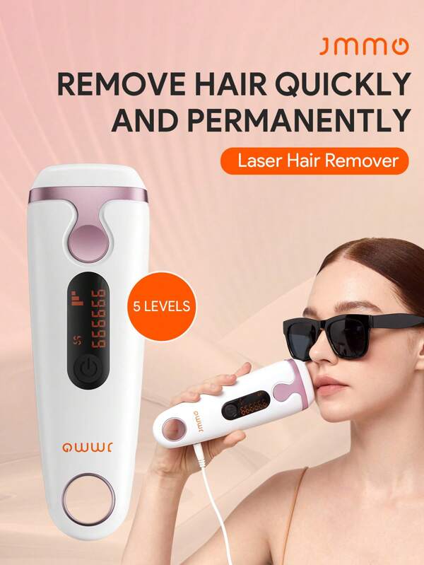 JMMO Laser Hair Removal Face Leg Arm Back Whole Body Hair Remover,IPL Hair Removal Device & 5 Energy Levels For Painless-UK Plug