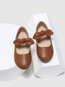 Girls Butterfly Decor Flat Shoes, Comfortable And Stylish For Outdoor Activities - Brown - View 1