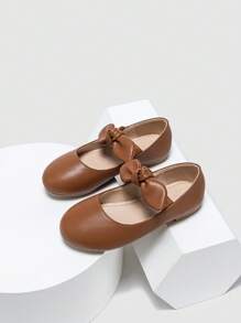 Girls Butterfly Decor Flat Shoes, Comfortable And Stylish For Outdoor Activities - Brown - View 5