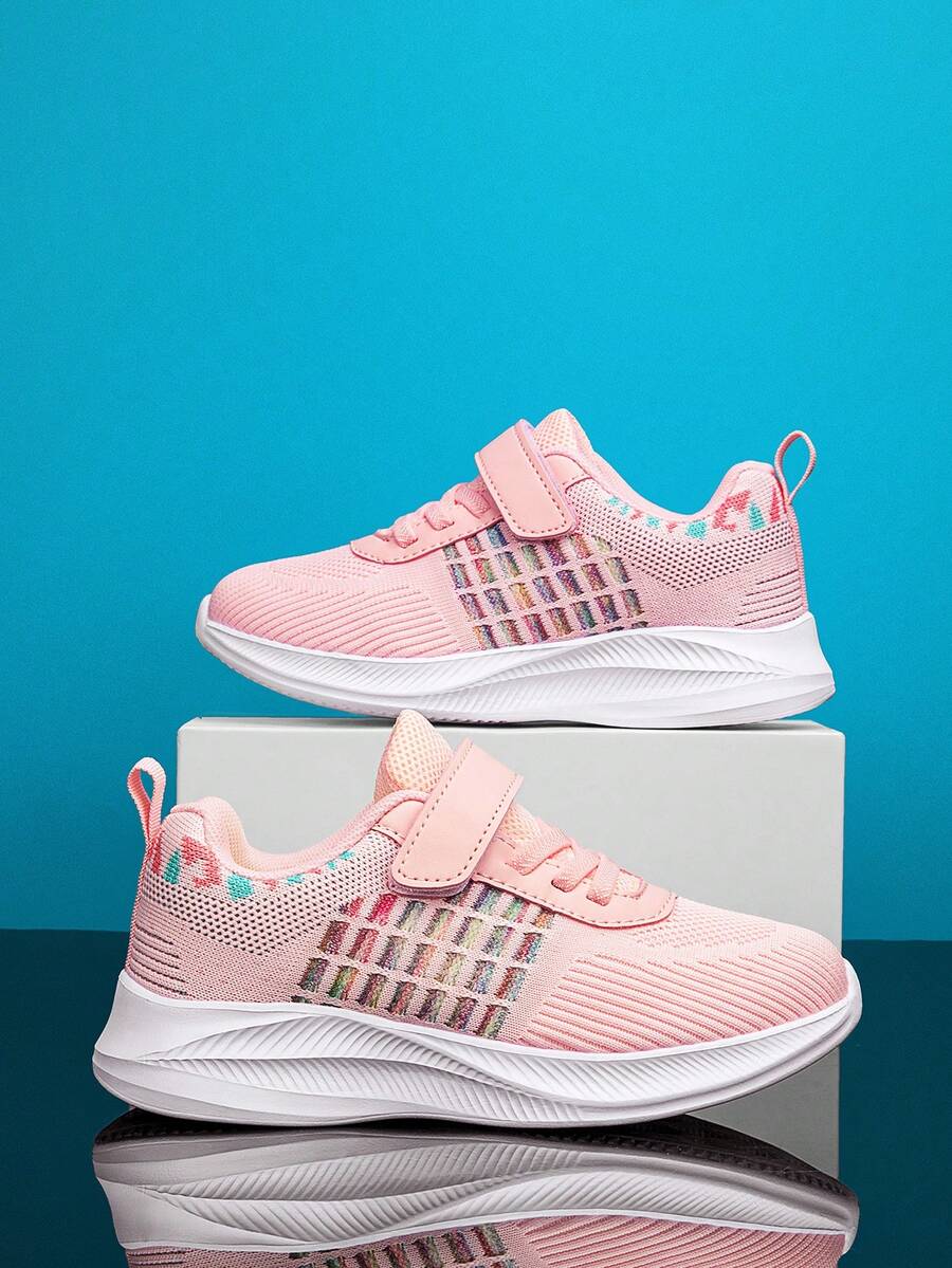 Girls' Comfortable Spring And Autumn Sports Casual Running Shoes - Pink - View 1