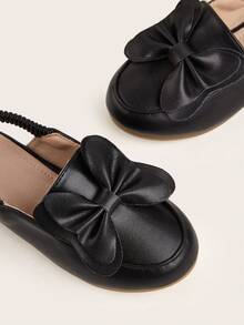 時尚韓語風格公主女孩半拖鞋 - 黑色 - 查看 5