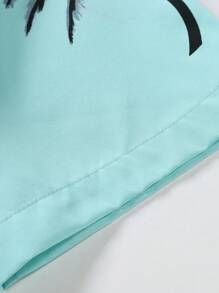 Manfinity Men Tropical Print Shirt Without Tee - Mint Blue - View 6