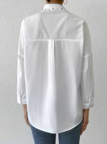EURMUSE Chemise Unicolore À Bouton - Blanc - Voir 2