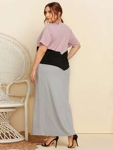 Plus Colorblock Tunic Dress