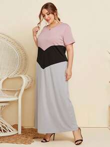 Plus Colorblock Tunic Dress