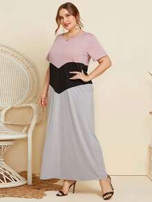 Plus Colorblock Tunic Dress