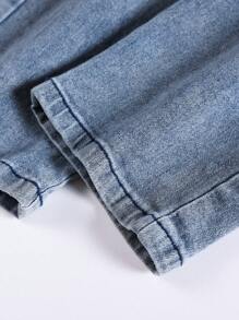 Manfinity EMRG Men Ripped Denim Overall - Blue - View 3