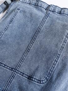 Manfinity EMRG Men Ripped Denim Overall - Blue - View 5