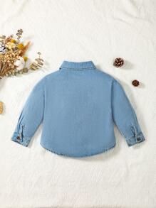 Young Boy Flap Pocket Denim Top