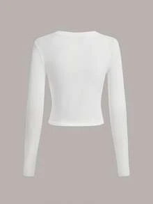 ROMWE Grunge Punk Cross Print Crop Tee - White - View 2