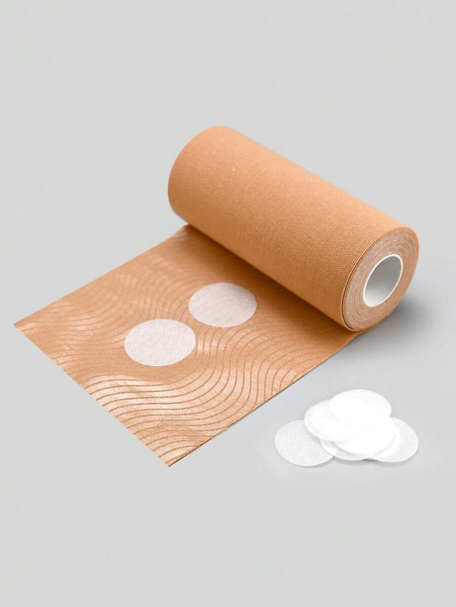 SHEIN Plus 1roll Breast Lift Tape Nipple Cover - Apricot - View 1