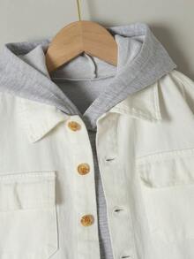 男童（大）牛仔夾克 & 外套 - 白色 - 查看 3