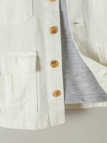 男童（大）牛仔夾克 & 外套 - 白色 - 查看 4