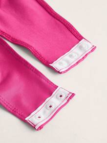 SHEIN ICON 素色不對稱領連身背心 - 玫紅色 - 查看 4