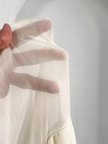 SHEIN SXY Hơn Lớp viền Váy Dây - trắng - Xem 7