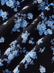 SHEIN VCAY 大碼印花荷葉邊半身裙 - 彩色 - 查看 4