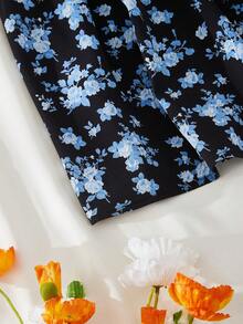 SHEIN VCAY 大碼印花荷葉邊半身裙 - 彩色 - 查看 5