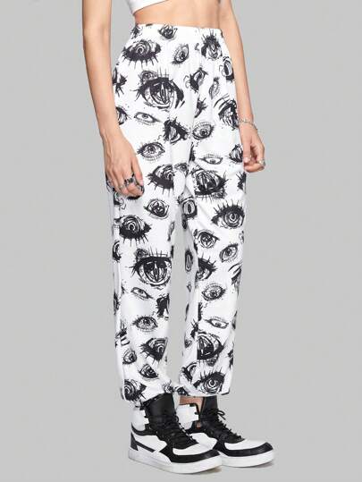 Street Life Eye Print Sweatpants