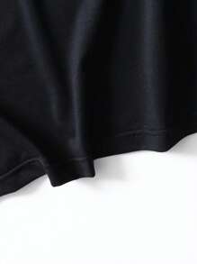 ROMWE MEN Goth Áo thun họa tiết bộ xương nam dành cho Halloween, trường học - màu đen - Xem 6