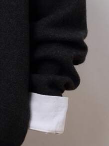 SHEIN 男大童學院風熊卡通圖案設計圓領套頭衫套頭毛衣適用於秋天和冬天 - 彩色 - 查看 5