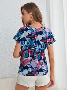 SHEIN LUNE In Toàn bộ tay cánh Áo sơ mi - Nhiều màu - Xem 2