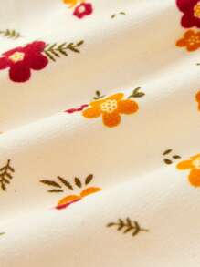 Baby Girl Floral Print 2 In 1 Dress - Multicolor - View 8