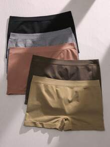 5入組素色彈性腰帶平角褲