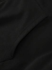 Manfinity EMRG Loose Fit Men's Cartoon Graphic Zipper Hoodie - Black - View 4